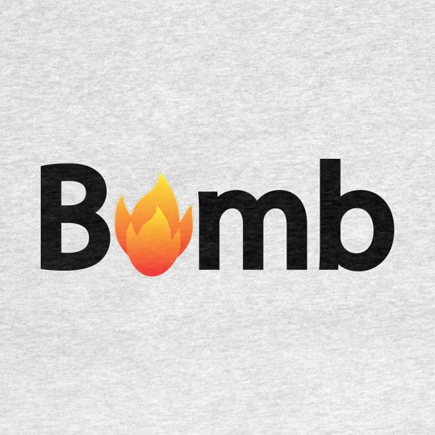 Bomb typographic logo design by CRE4T1V1TY